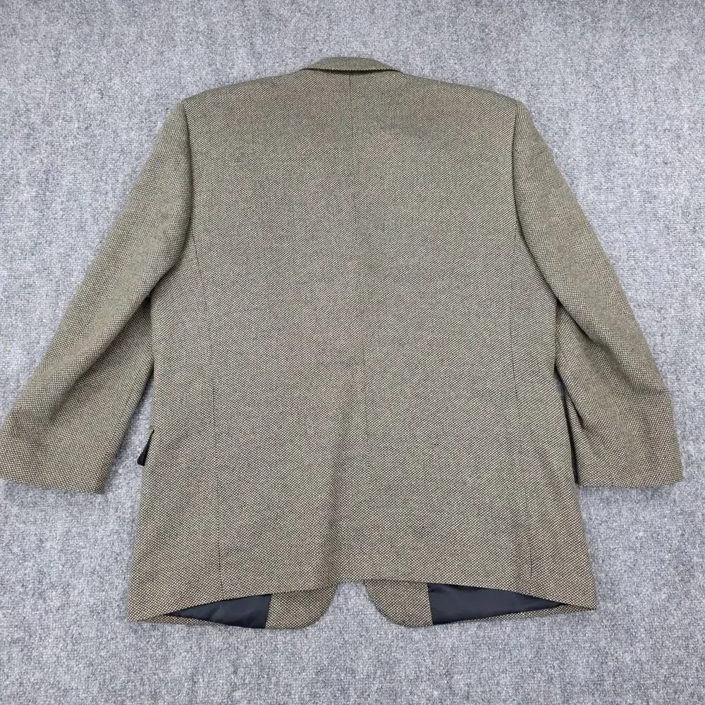 Versini Blazer Mens 46 Brown Black 100% Silk Italian Fabric Notch Lapel Jacket
